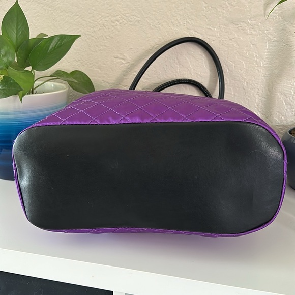 NWT Rare Minnesota Vikings Quilted Satin Tote Licensed Pro•FAN•ity NFL - Picture 6 of 11